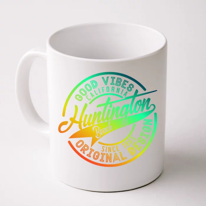 Huntington Beach Good Vibes Original Design Front & Back Coffee Mug