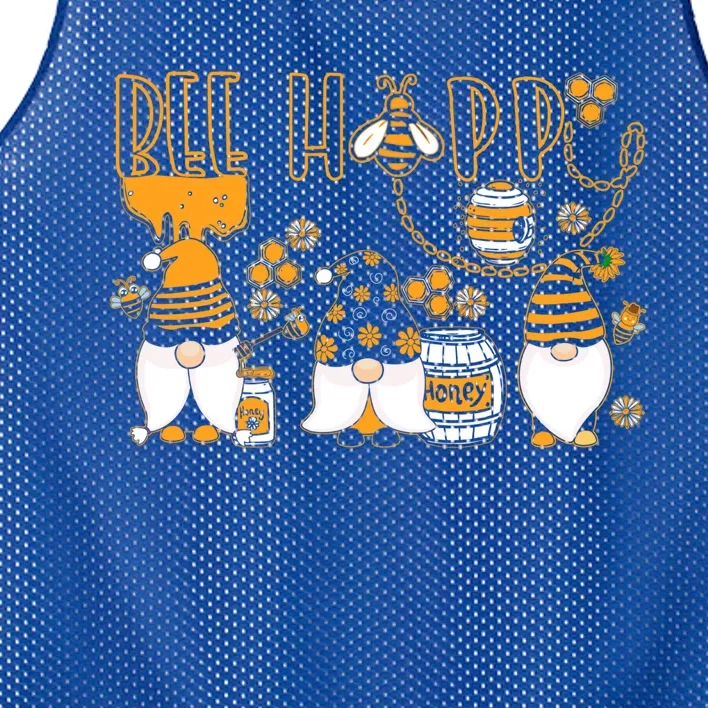 Happy Bee Gnome Honey Lover Beekeeping Gift Mesh Reversible Basketball Jersey Tank