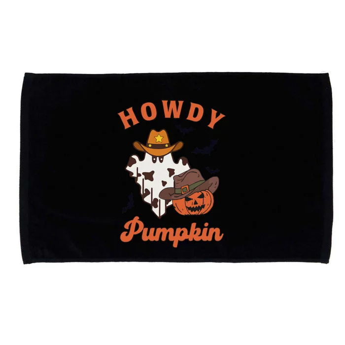 Howdy Boo Ghost Skeleton Skull Halloween Lighting Microfiber Hand Towel