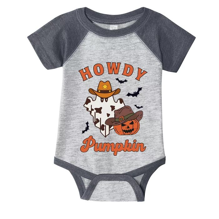 Howdy Boo Ghost Skeleton Skull Halloween Lighting Infant Baby Jersey Bodysuit