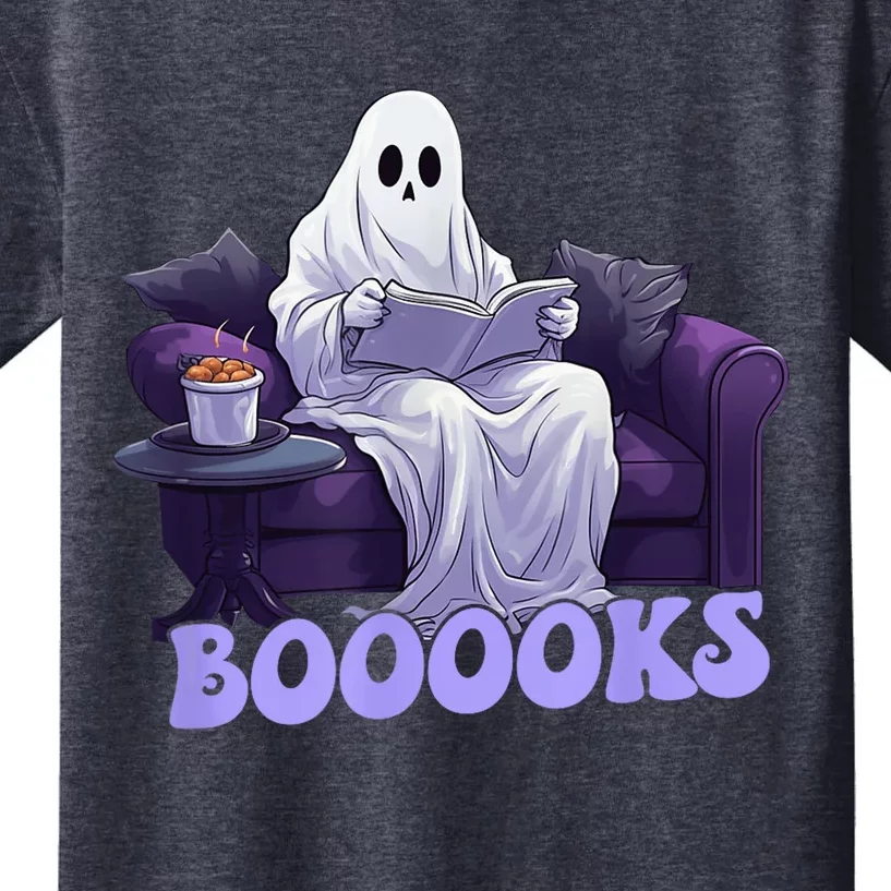 Halloween Boooks Ghost Reading Book Sofa Book Worm  Wo Kids T-Shirt