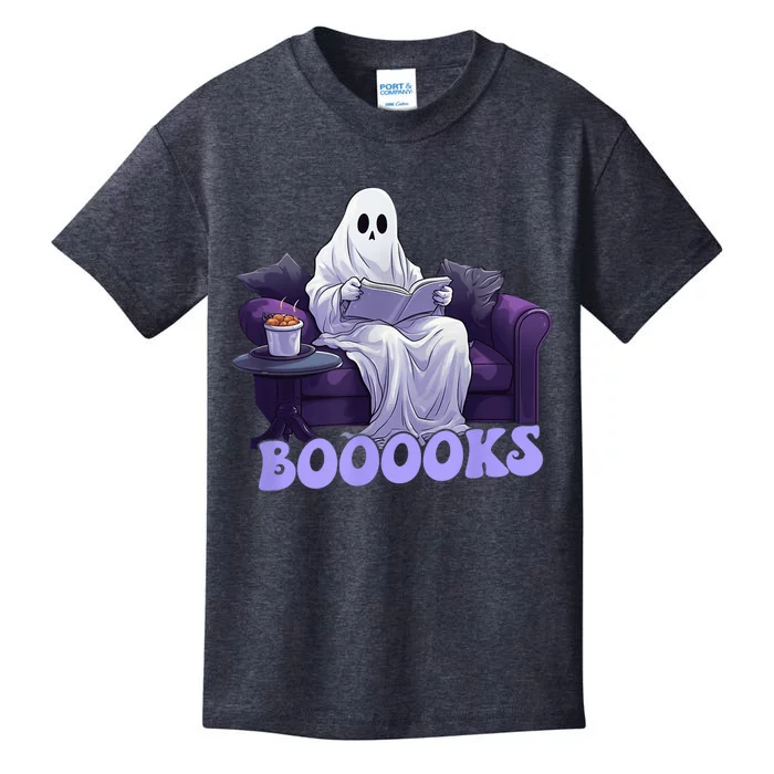 Halloween Boooks Ghost Reading Book Sofa Book Worm  Wo Kids T-Shirt