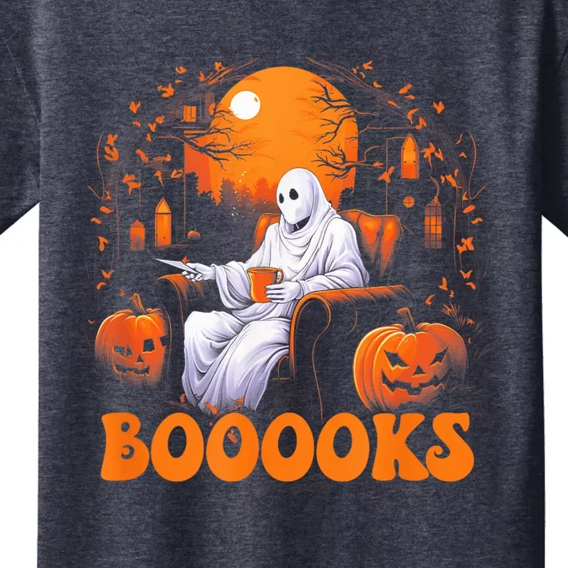 Halloween Boooks Ghost Reading Book Sofa Book Worm  Wo Kids T-Shirt