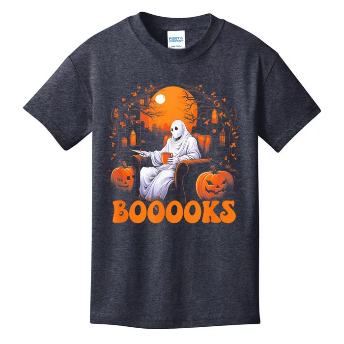 Halloween Boooks Ghost Reading Book Sofa Book Worm  Wo Kids T-Shirt