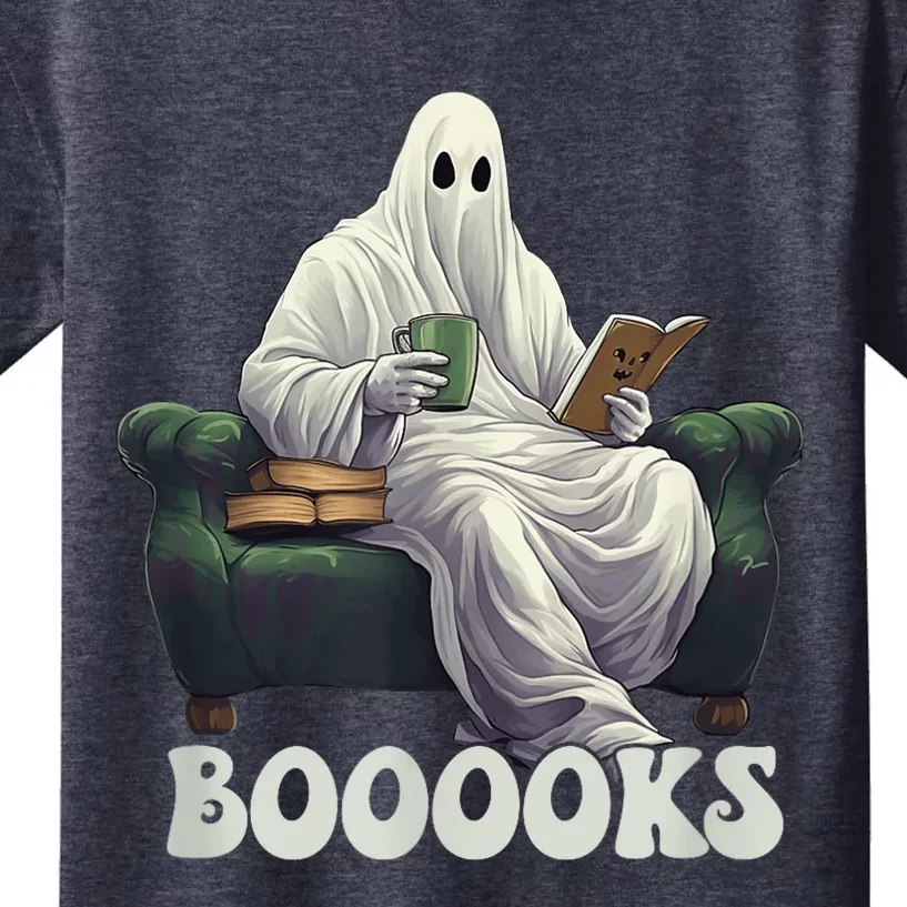 Halloween Boooks Ghost Reading Book Sofa Book Worm  Wo Kids T-Shirt