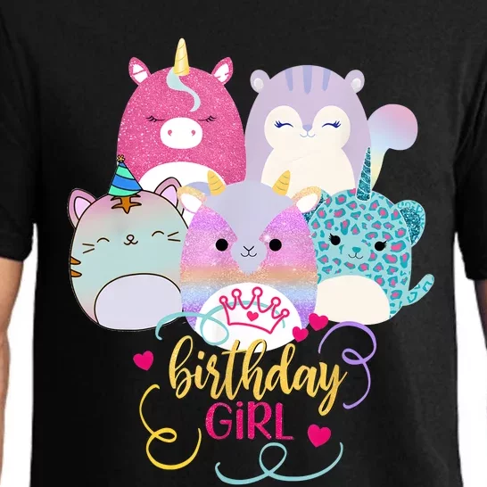 Happy Birthday Girl Squish Squad Mallow Girl Cute Pajama Set