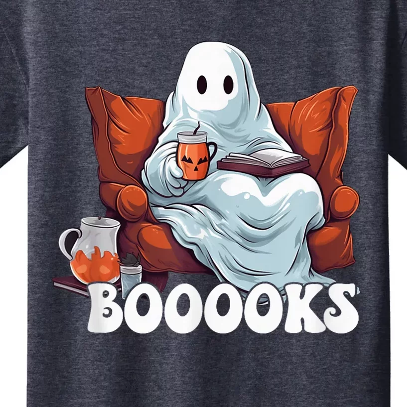 Halloween Boooks Ghost Reading Book Sofa Book Worm  Wo Kids T-Shirt