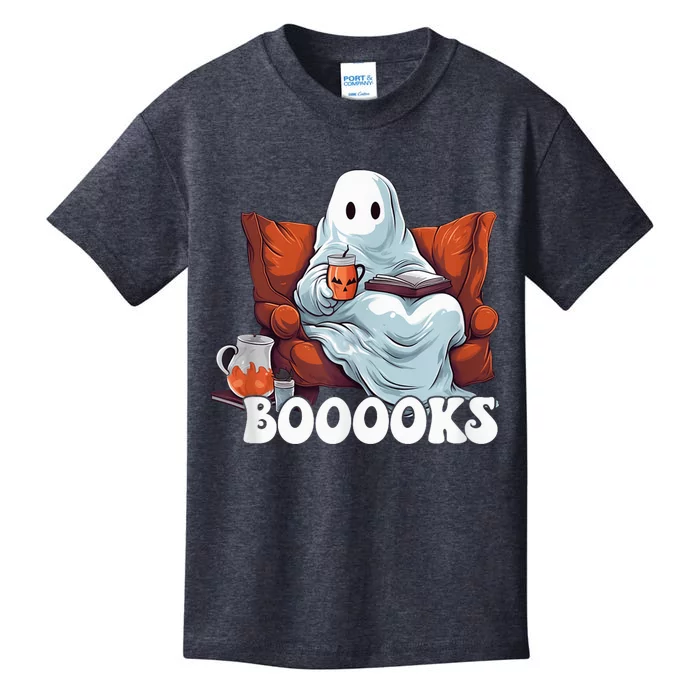 Halloween Boooks Ghost Reading Book Sofa Book Worm  Wo Kids T-Shirt