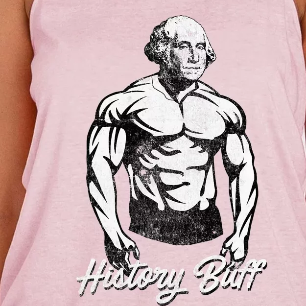 History Buff George Washington Women's Knotted Racerback Tank