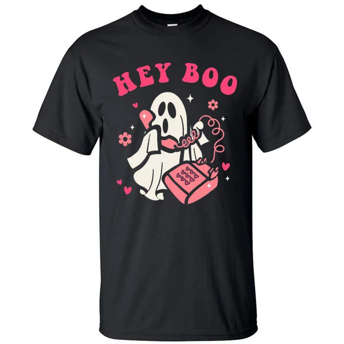 Hey Boo Ghost Halloween Tall T-Shirt