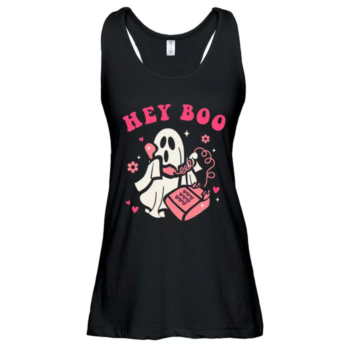 Hey Boo Ghost Halloween Ladies Essential Flowy Tank