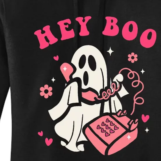 Hey Boo Ghost Halloween Women's Pullover Hoodie