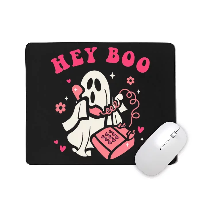 Hey Boo Ghost Halloween Mousepad