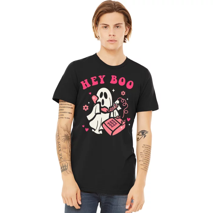 Hey Boo Ghost Halloween Premium T-Shirt