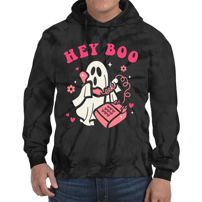 Hey Boo Ghost Halloween Tie Dye Hoodie