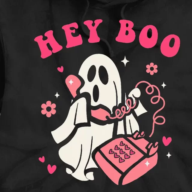 Hey Boo Ghost Halloween Tie Dye Hoodie