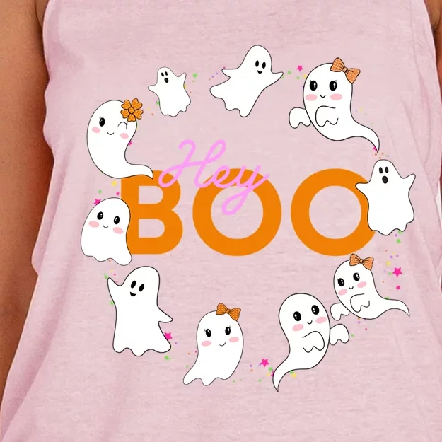 Hey Boo! Great Gift Women's Knotted Racerback Tank