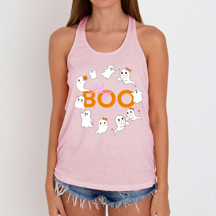 Hey Boo! Great Gift Women's Knotted Racerback Tank