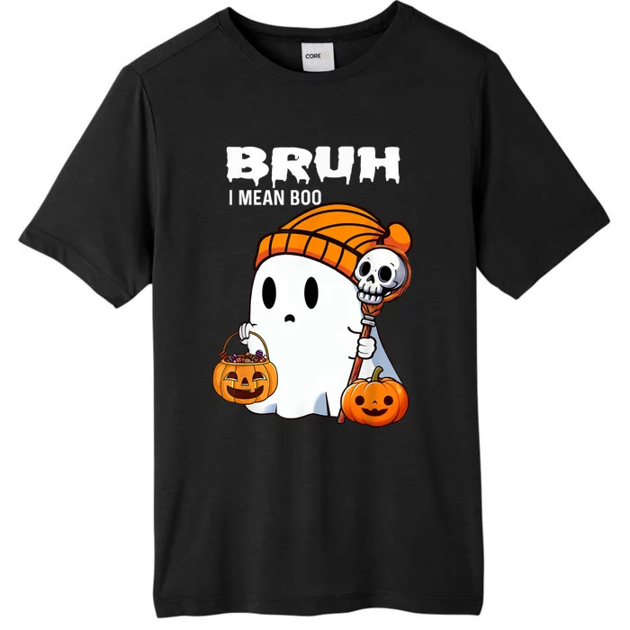 Halloween Bruh Ghost Boo Skull Pumpkin ChromaSoft Performance T-Shirt