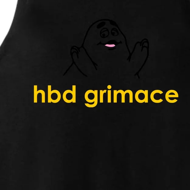 Happy Birthday Grimace HBD Funny Fast Food Meme Ladies Tri-Blend Wicking Tank