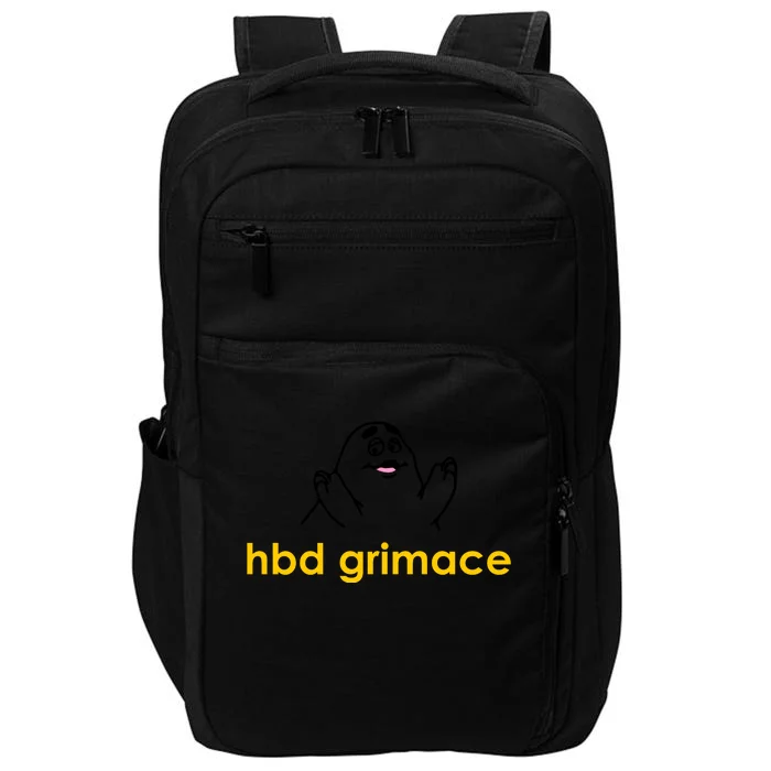 Happy Birthday Grimace HBD Funny Fast Food Meme Impact Tech Backpack