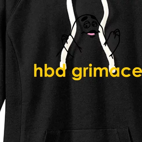 Happy Birthday Grimace HBD Funny Fast Food Meme Women's Fleece Hoodie