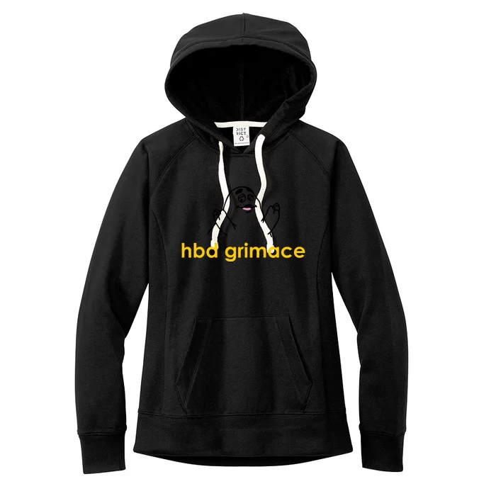 Happy Birthday Grimace HBD Funny Fast Food Meme Women's Fleece Hoodie