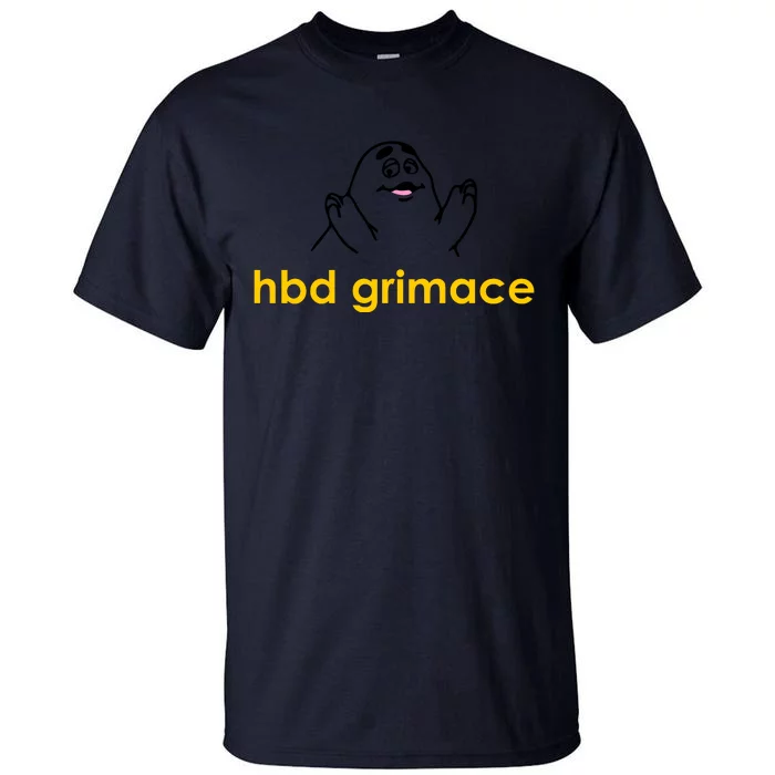 Happy Birthday Grimace HBD Funny Fast Food Meme Tall T-Shirt