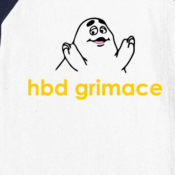 Happy Birthday Grimace HBD Funny Fast Food Meme Baseball Sleeve Shirt