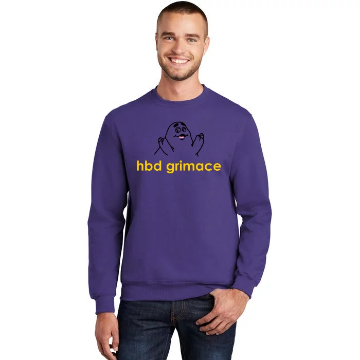 Happy Birthday Grimace HBD Funny Fast Food Meme Sweatshirt