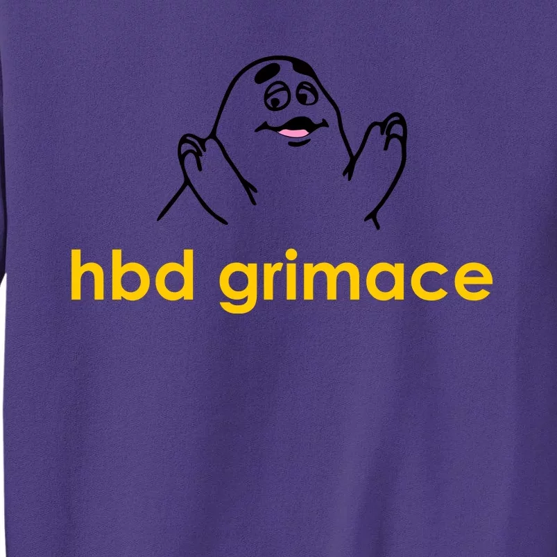 Happy Birthday Grimace HBD Funny Fast Food Meme Sweatshirt