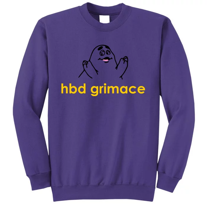 Happy Birthday Grimace HBD Funny Fast Food Meme Sweatshirt