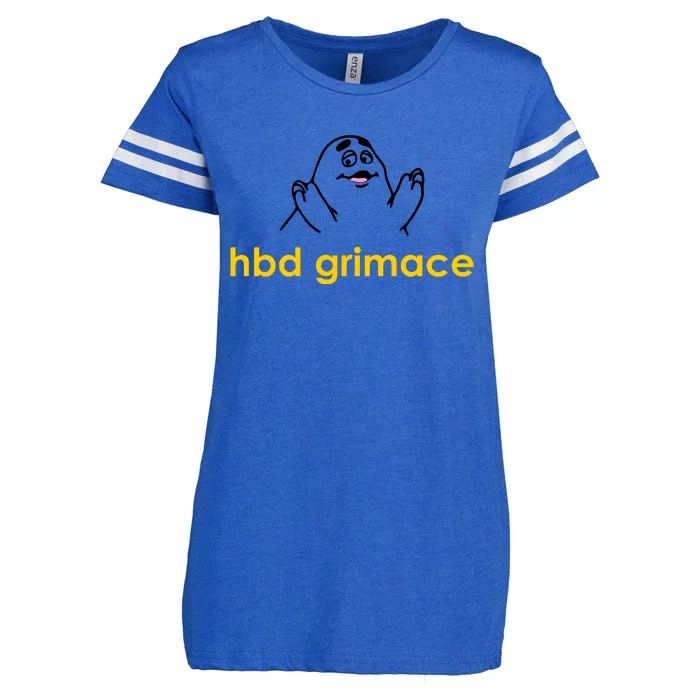 Happy Birthday Grimace HBD Funny Fast Food Meme Enza Ladies Jersey Football T-Shirt