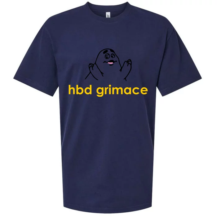 Happy Birthday Grimace HBD Funny Fast Food Meme Sueded Cloud Jersey T-Shirt