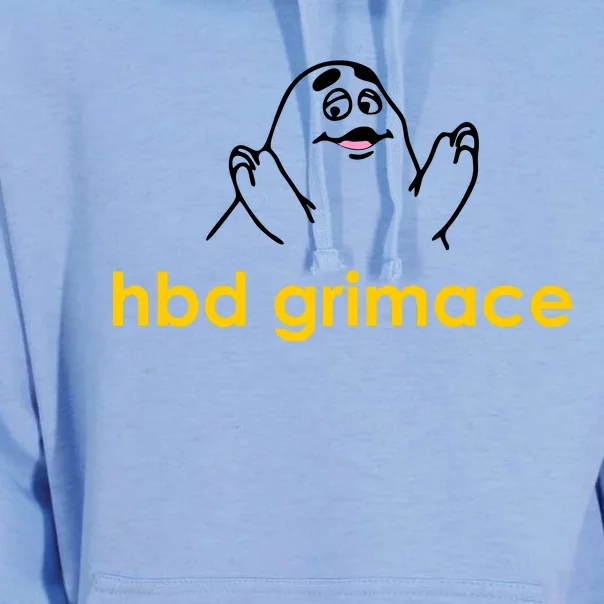 Happy Birthday Grimace HBD Funny Fast Food Meme Unisex Surf Hoodie