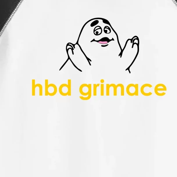 Happy Birthday Grimace HBD Funny Fast Food Meme Toddler Fine Jersey T-Shirt