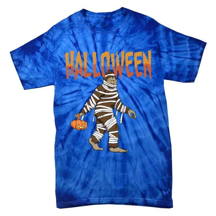 Halloween Bigfoot Ghost Pumpkin Sasquatch Lover Vintage Fun Tie-Dye T-Shirt