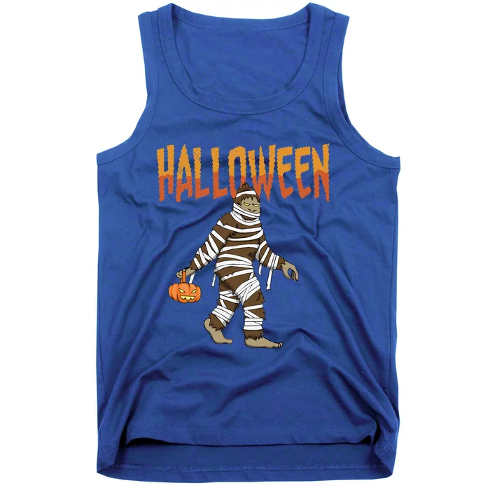 Halloween Bigfoot Ghost Pumpkin Sasquatch Lover Vintage Fun Tank Top