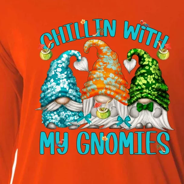 Hawaiian Beach Gnomes For Summer Chillin With My Gnomies Cute Gift Cooling Performance Long Sleeve Crew