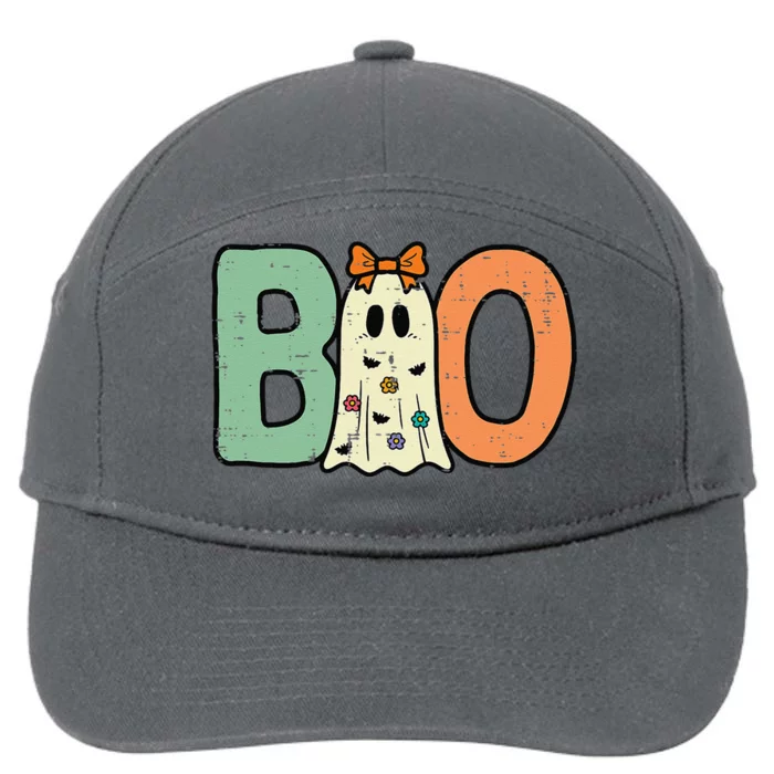 Halloween Boo Ghost Cute 7-Panel Snapback Hat