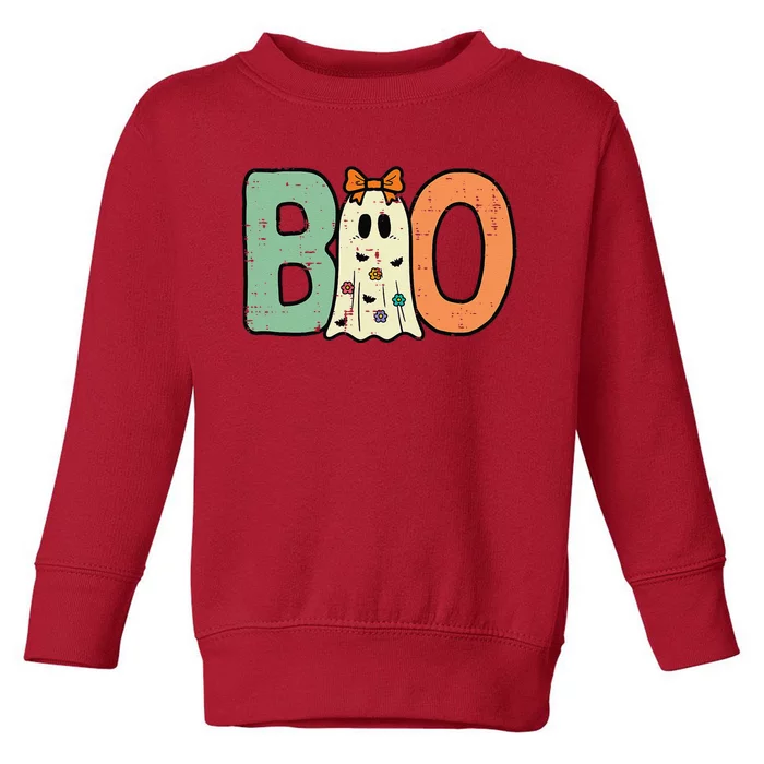 Halloween Boo Ghost Cute Toddler Sweatshirt