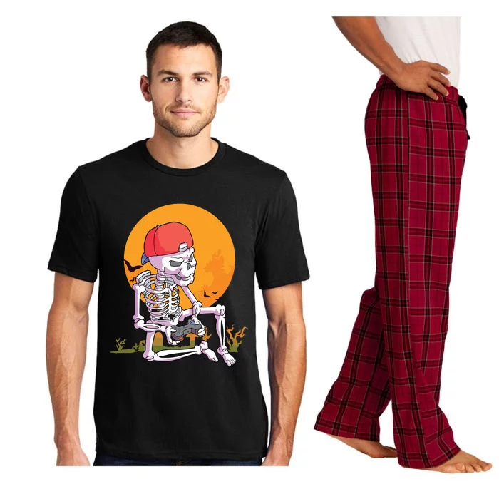 Halloween Boy Gamer Gaming Skeleton Boy Pajama Set