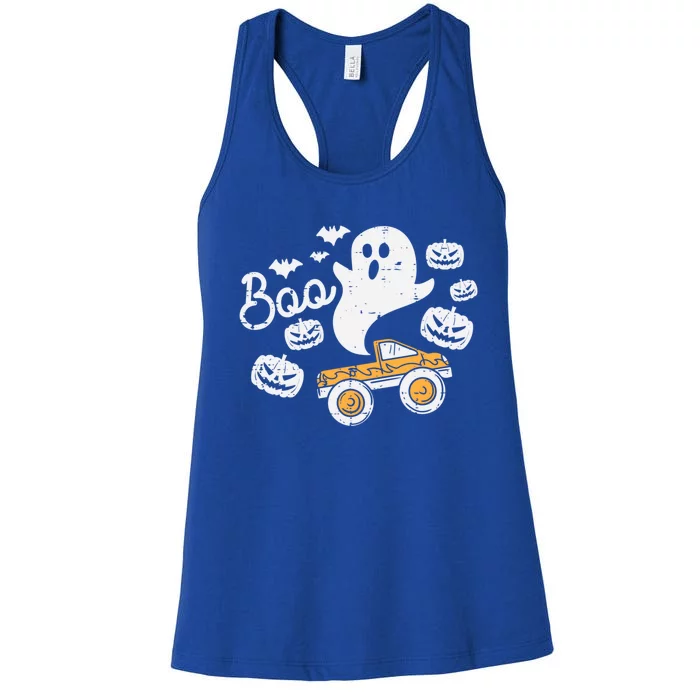 Halloween Boo Ghost Monster Truck Costume Gift Women's Racerback Tank