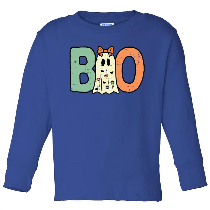 Halloween Boo Ghost Cute Costume Toddler Long Sleeve Shirt