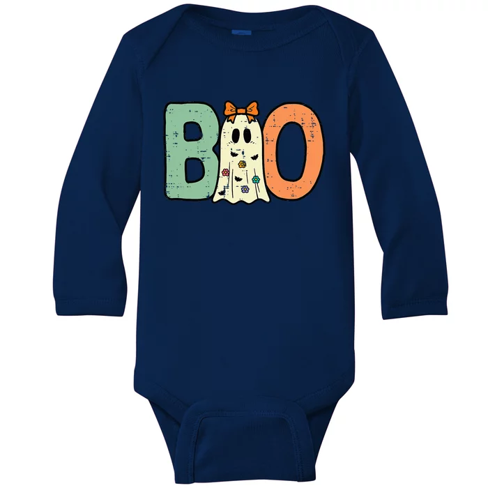 Halloween Boo Ghost Cute Costume Baby Long Sleeve Bodysuit