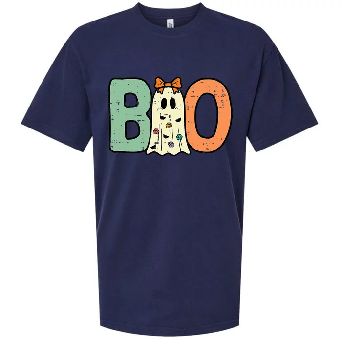 Halloween Boo Ghost Cute Costume Sueded Cloud Jersey T-Shirt