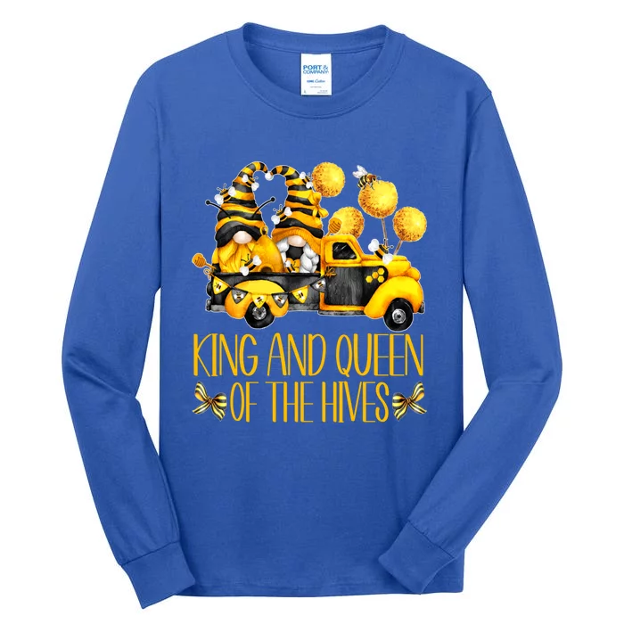 Honey Bee Gnome Hives Truck For Beekeeper King And Queen Funny Gift Tall Long Sleeve T-Shirt