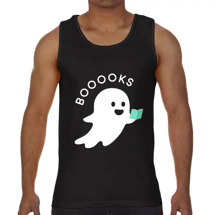 Halloween Booooks Ghost Reading Boo Read Books Library Comfort Colors® Tank Top