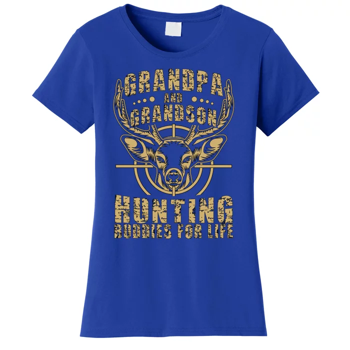 Hunting Buddy Grandpa And Grandson Hunting Buddies Gift Women's T-Shirt