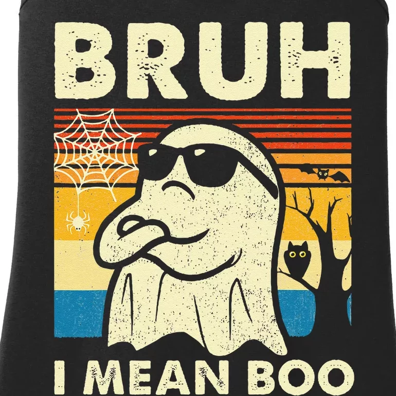 Halloween Bruh Ghost Boo Skull Pumpkin Ladies Essential Tank